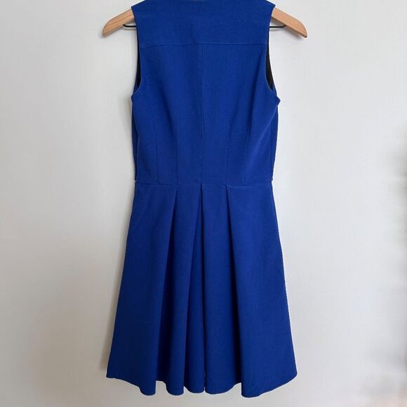 Proenza Schouler Cobalt Blue Mid-Length V-Neck Dress - Picture 9 of 13